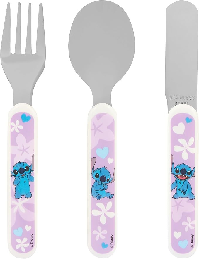 Disney Stitch Kids Cutlery Set by Polar Gear | 3pc Cutlery Set Disney Gifts for Girls & Boys | Li... | Amazon (UK)