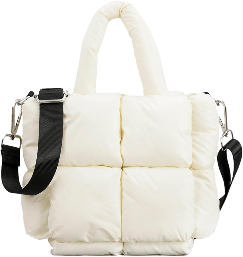Puffer Tote Bag, Small Puffy Bags for Women Lightweight Down-Filled Crossbody Quilted Tote Bag Sh... | Amazon (US)