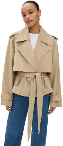 JOE'S JEANS Women's The Liz Cropped Trench Coat | Amazon (US)