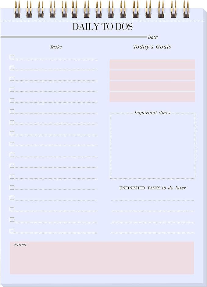 Daily to Do Notepads - Task Checklist planner, Time Management planner, To Do lists, Organizer wi... | Amazon (US)