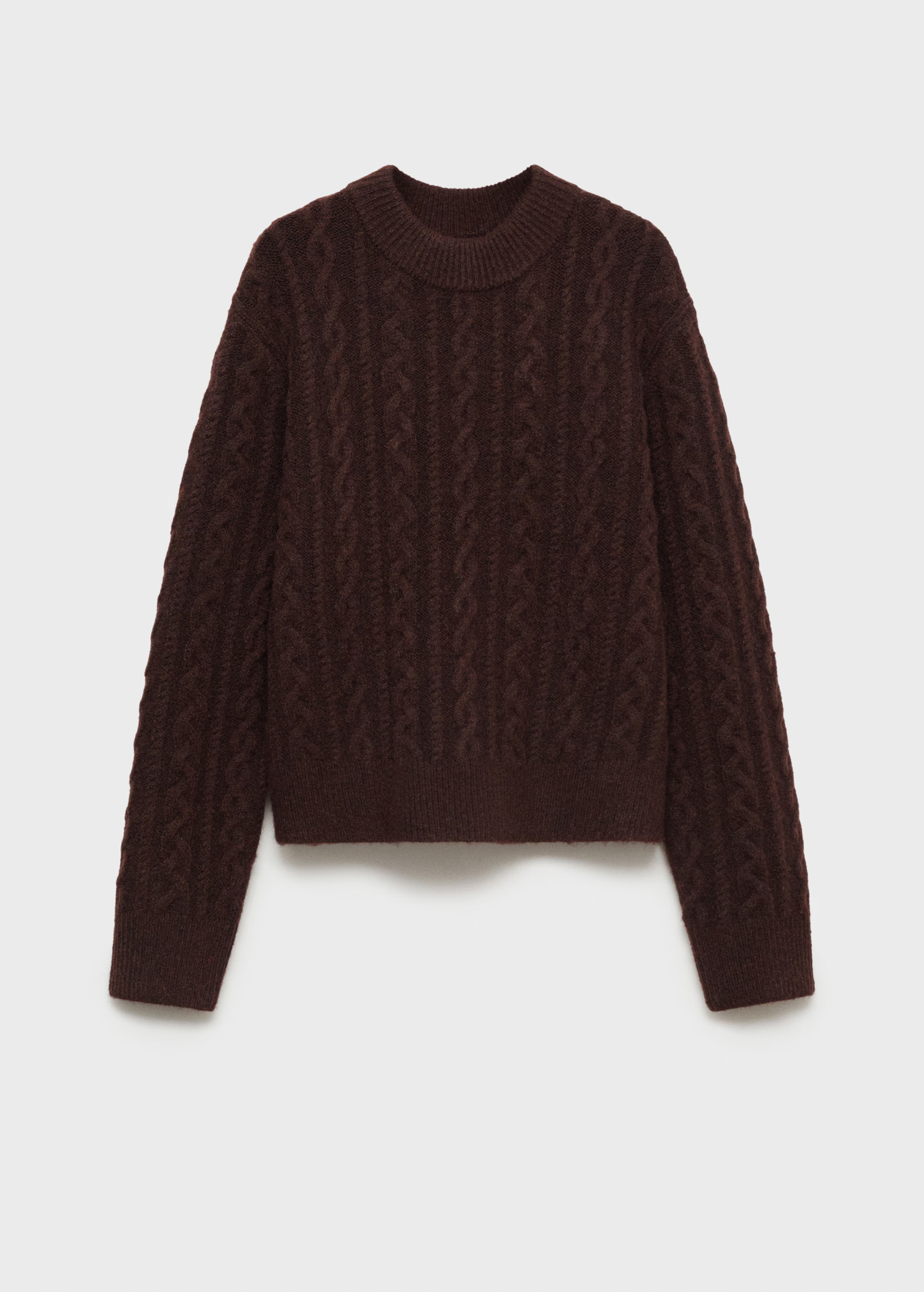 Round-neck braided sweater - Women | MANGO United Kingdom | MANGO (UK)