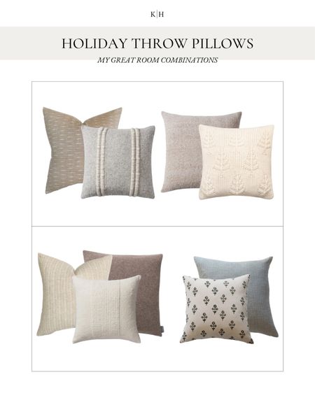 My throw pillows on my sofas in our great room! From Danielle Oakley, Linen and James, and target too!

#throwpillow #livingroom #christmas #holidaydecor #throwpillows

#LTKHoliday #LTKhome #LTKSeasonal