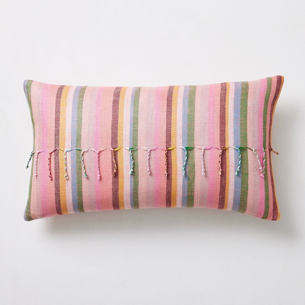 Fringe Stripe Pillow Cover | West Elm (US)