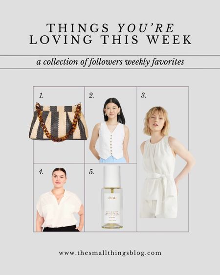 Things you’re loving this week, weekly bestsellers, follower favorites, target, Walmart, ouai, old navy

#LTKbeauty #LTKitbag #LTKfindsunder50