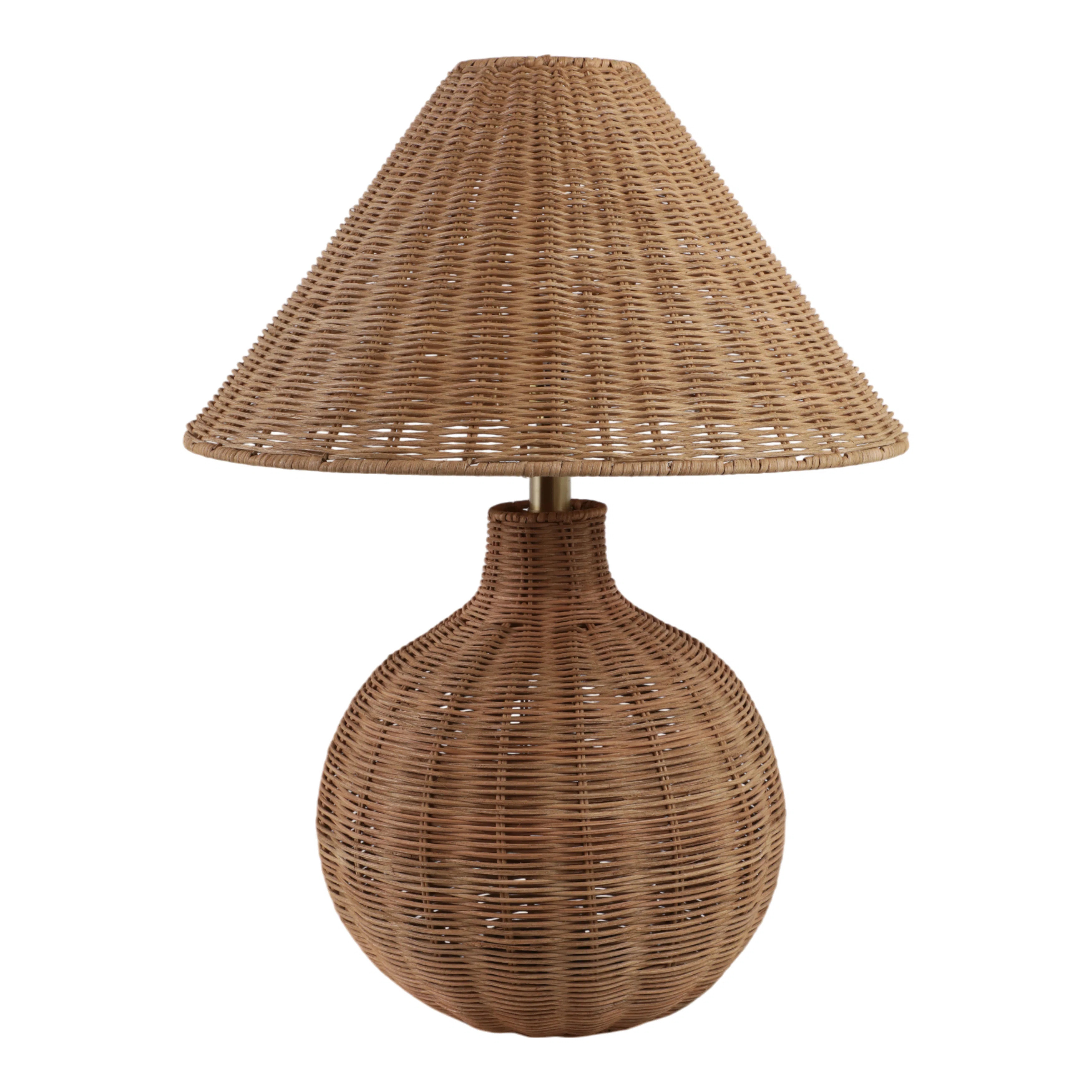 Sagebrook Home 23X20" Woven Rattan Table Lamp, Natural | Perigold