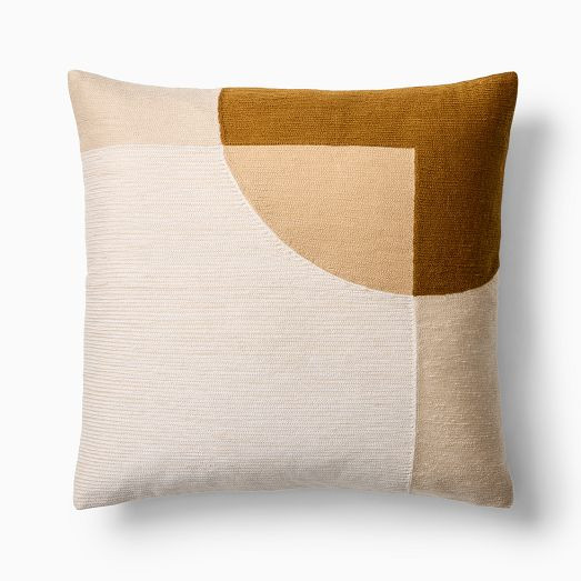 Crewel Overlapping Shapes Pillow Cover | West Elm (US)