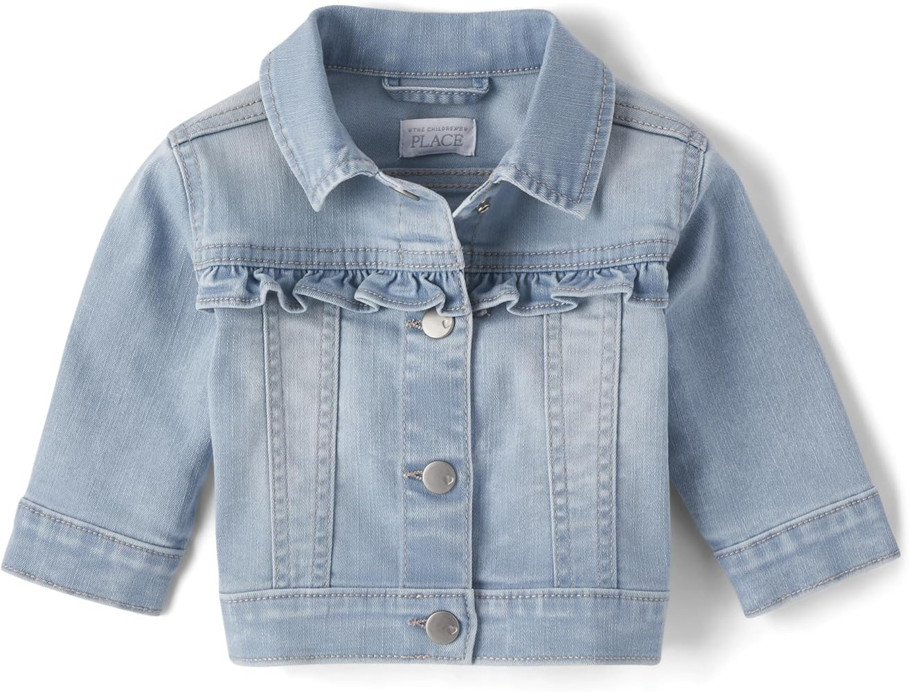 The Children's Place baby girls Ruffle Denim Jacket | Amazon (US)