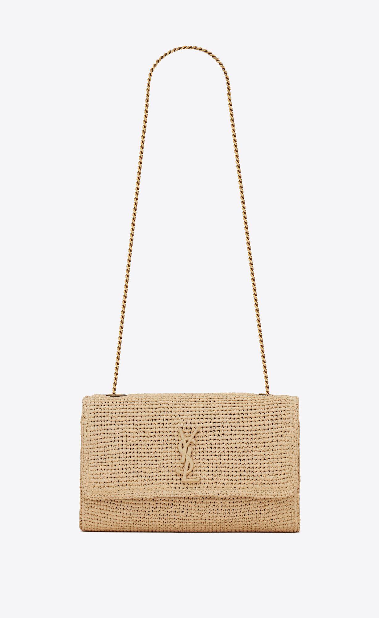 Kate medium chain bag in raffia and smooth leather | Saint Laurent | YSL.com | Saint Laurent Inc. (Global)