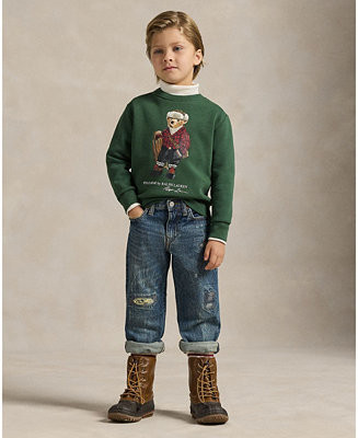 Boys' 2-7 Polo Bear Fleece Sweatshirt | Macy's