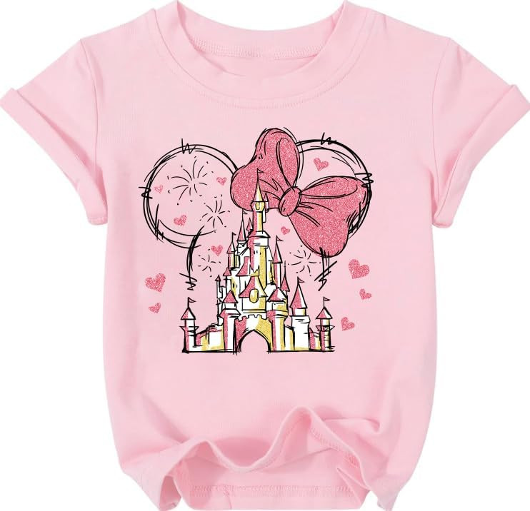 Magical Shirt for Girls Cute Graphic Tee Holiday Family Vacation Shirts Kids Short Sleeve Outfits... | Amazon (US)