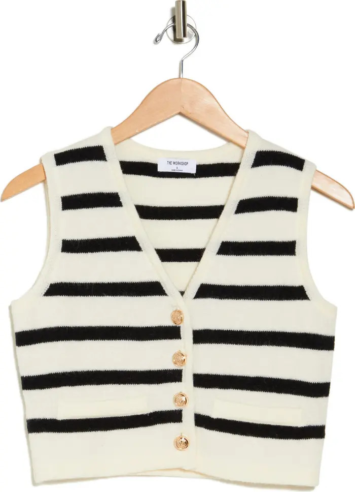 Blu Pepper V-Neck Button Knit Sweater Vest | Nordstromrack | Nordstrom Rack