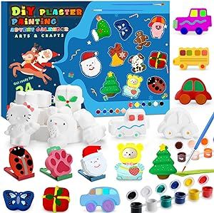 Arts and Crafts Painting Advent Calendar 2023 Kids,24 Days DIY Plaster Painting Christmas Advent ... | Amazon (US)