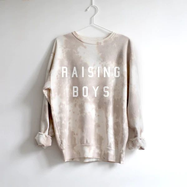 Womens Monroe Tie Dye "Raising Boys®" Everyday Sweatshirt | Ford and Wyatt