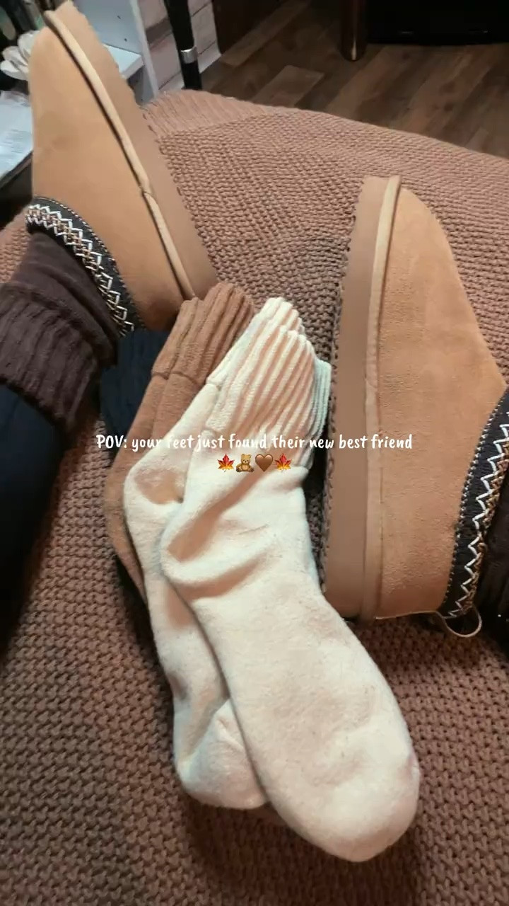 The sock upgrade nobody talks about 🧦🥰 Soft, warm, and thick enough to actually survive fall and winter mornings — mid-calf so they stay put all day. Linking these on my LTK, an easy grab for cozy season! #ad #CozySeason #FallEssentials #SocksAddict #ComfyVibes #WinterMustHaves