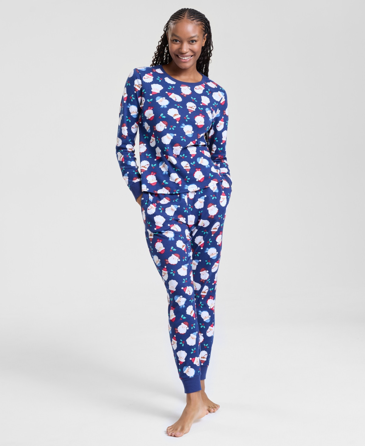 Holiday Lane's Women's Santas Pj Set, Macy's Exclusive - Santas | Macy's