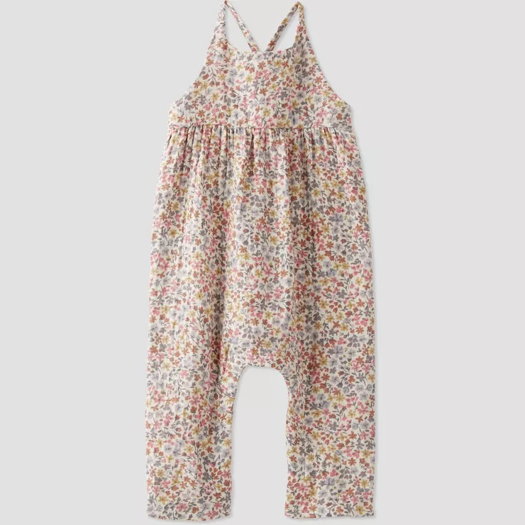 little Planet By Carter's Baby Ditsy Floral Gauze Jumpsuit | Target