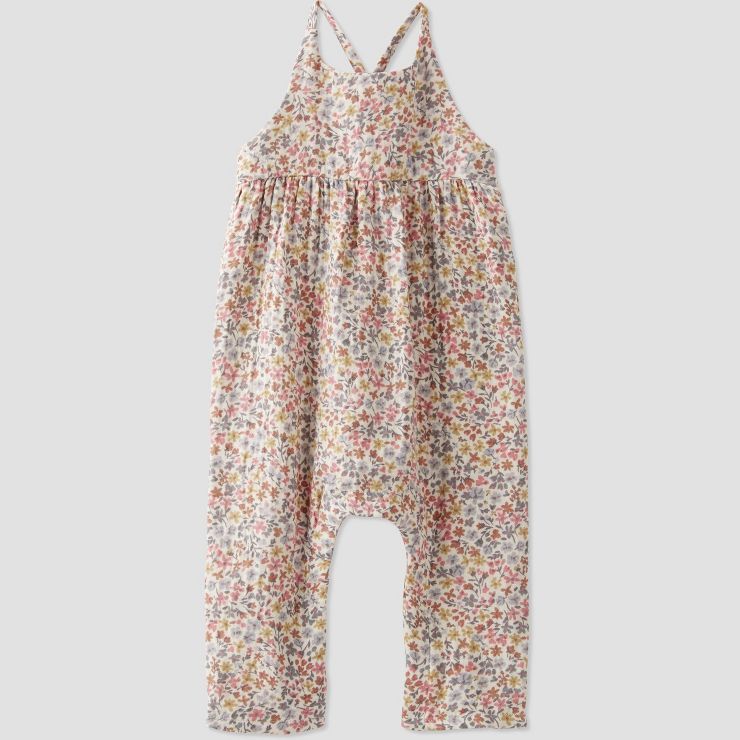 little Planet By Carter's Baby Ditsy Floral Gauze Jumpsuit | Target