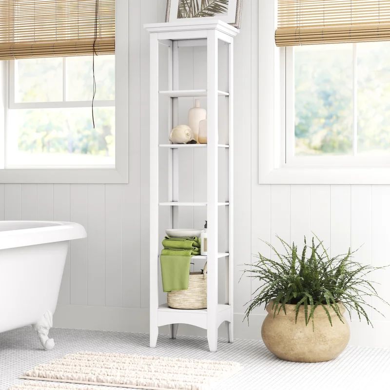 Berkley 13" W x 63" H x 15" D Free-Standing Bathroom Shelves | Wayfair Professional