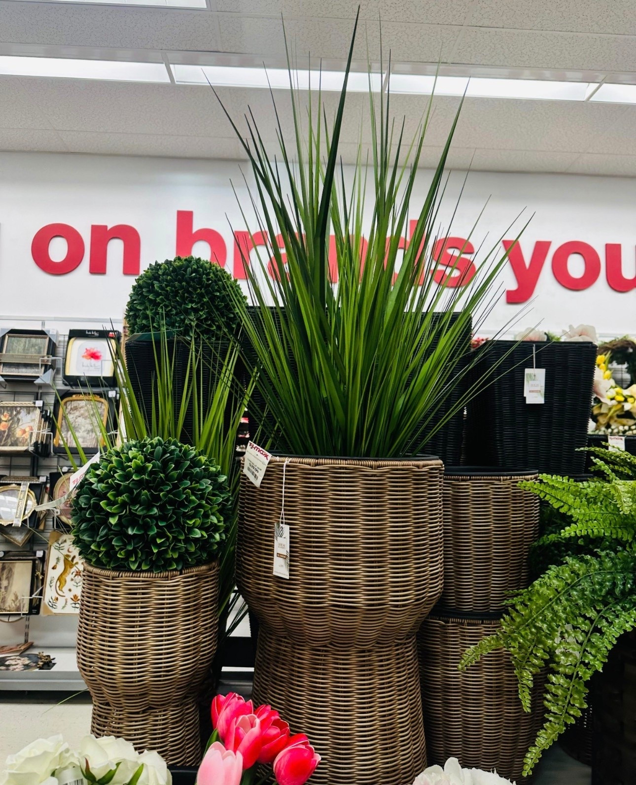The secret to a green thumb? Good faux plants. 🌿 I am obsessed with these woven hourglass planters and the texture they add to a room. Pro tip: mix different heights and leaf styles to make your indoor jungle look intentional and lush. Found these gems today and had to share! 🪴✨

#LTKHome