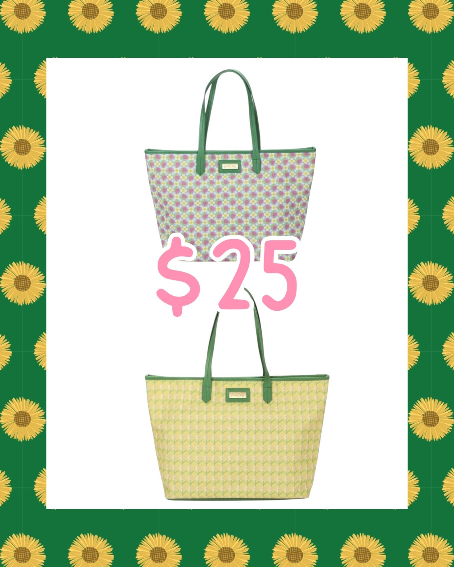 Preppy Floral Tote Bags  $25 🌼💚

These cheerful floral tote bags are the perfect pop of color for spring and summer 🌸✨ Lightweight, roomy, and so easy to carry—whether you’re heading to the beach, farmers market, or packing up for a weekend getaway 🧺💚 The coated canvas makes them durable while the green handles give that classic preppy feel I love!

At just $25, these are such a fun and affordable statement piece that instantly elevates any outfit 💗🌼 Perfect for everyday errands, pool days, or travel!

floral tote bag, preppy style, grandmillennial aesthetic, colorful accessories, affordable summer bag, walmart finds, beach tote, farmers market bag, spring accessories

#LTKMothersDay #LTKmomlife #LTKOver40