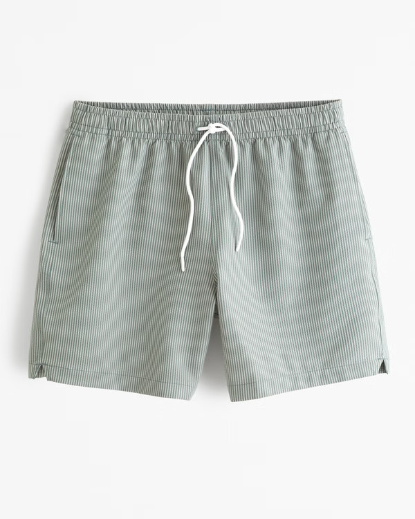 Pull-On Seersucker Swim Trunk | Abercrombie & Fitch (US)