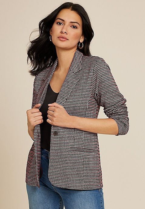 Houndstooth Blazer | Maurices