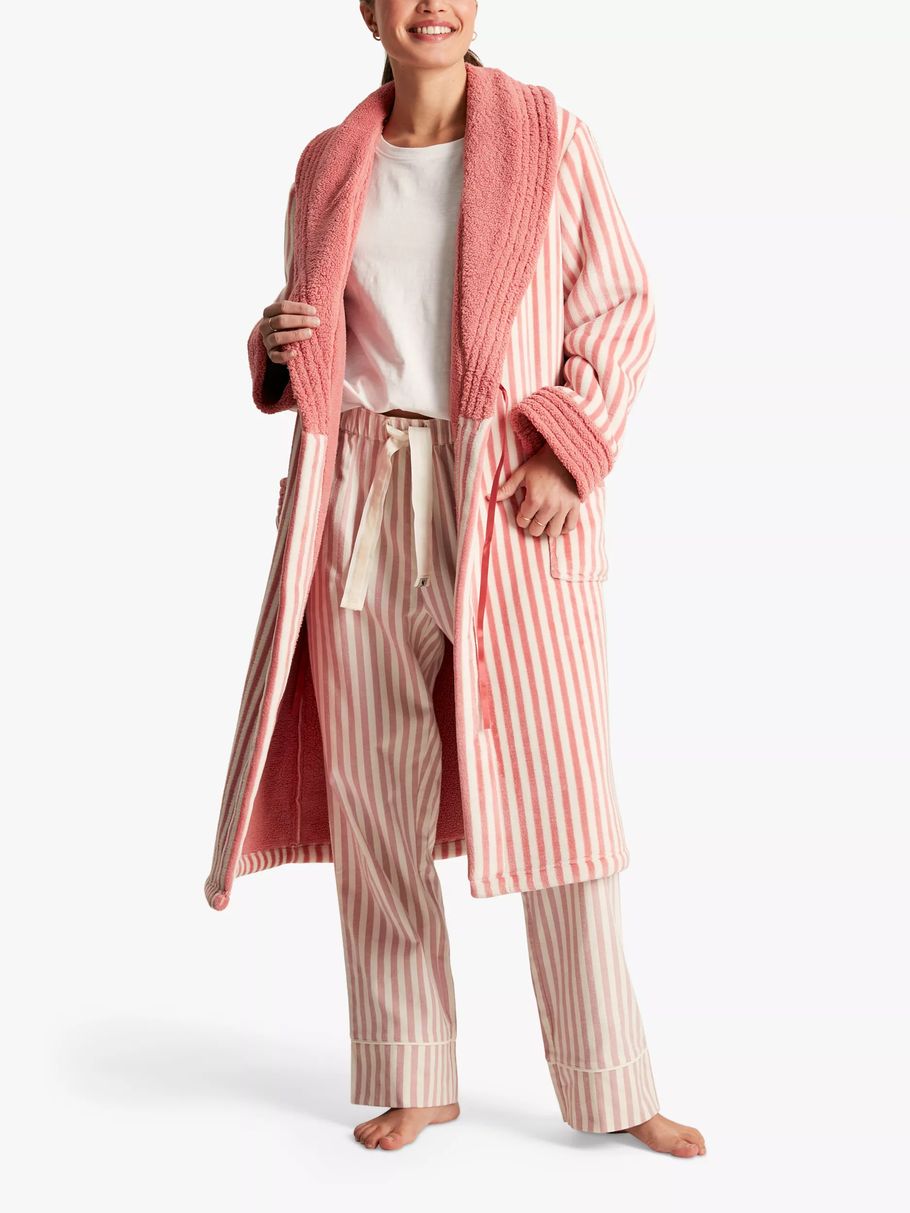 Joules Striped Longline Robe | John Lewis (UK)