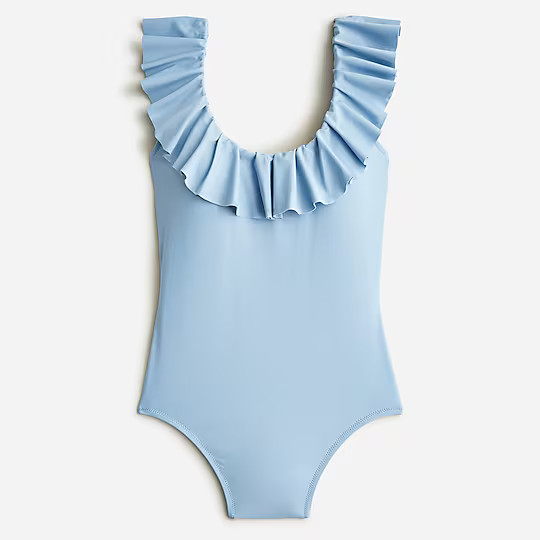 Ruffle scoopback one-piece | J. Crew US