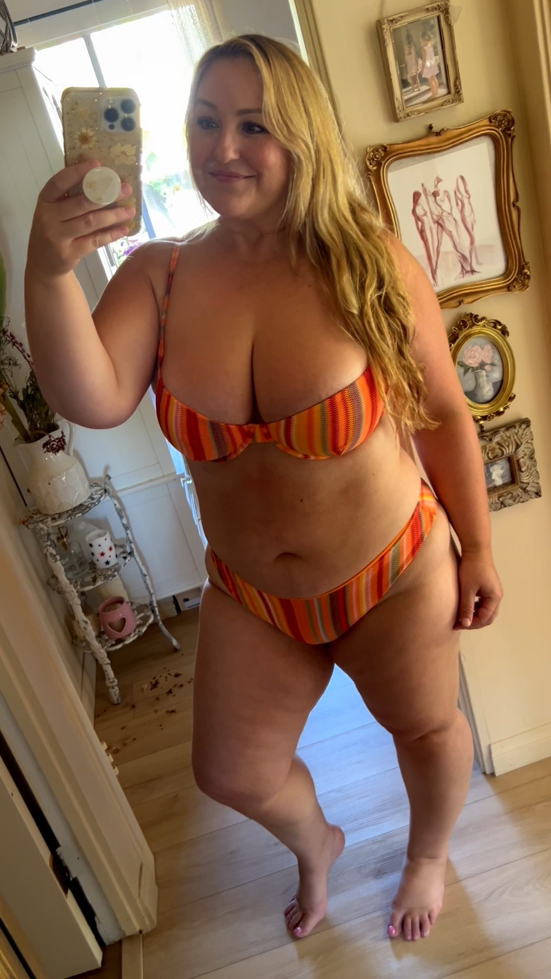 Love the coverage on these bottoms not too small but gives a lil bit of cheek
Too is supportive for large bust! 
Wearing size VV both top and bottoms

#LTKSeasonal #LTKSwim #LTKPlusSize