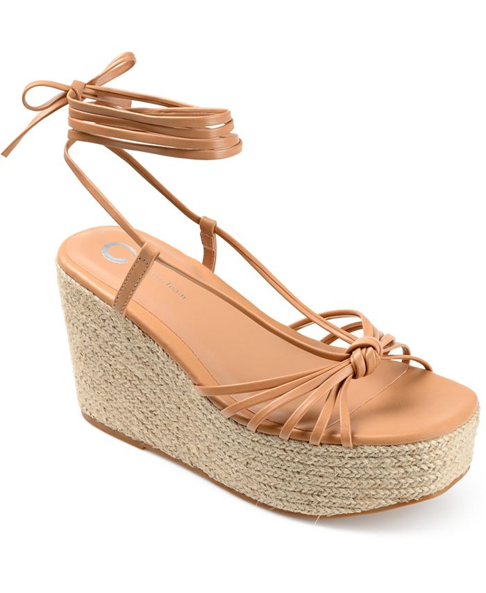 Journee Collection Women's Catalinn Tie-Up Espadrille Wedges & Reviews - Sandals - Shoes - Macy's | Macys (US)