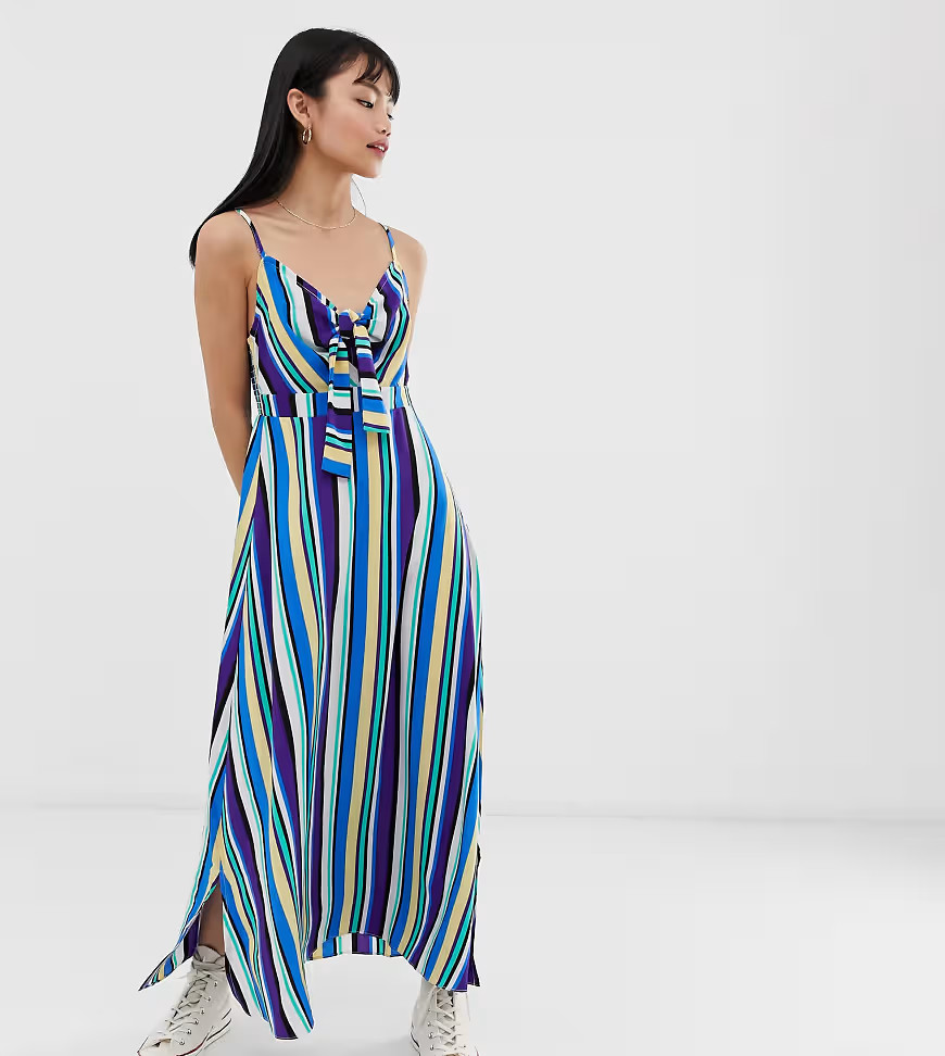 Brave Soul Petite kate maxi dress in stripe-Multi | ASOS (Global)