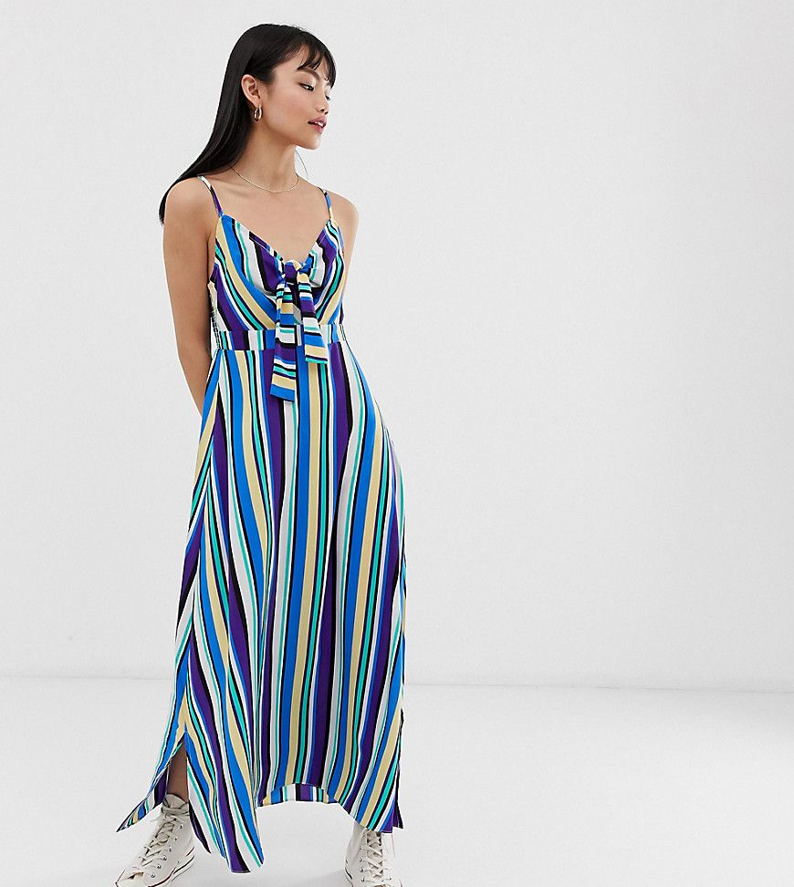 Brave Soul Petite kate maxi dress in stripe-Multi | ASOS (Global)