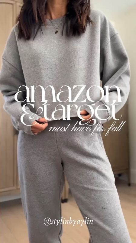 Amazon and target outfit must haves! I love a good matching set and oversized cardigan, I'm just shy of 5-7" wearing the size XS pants and small sweatshirt, wearing the size small cardigan.
My whole outfit is under $100! #StylinByAylin

#LTKfindsunder100 #LTKfindsunder50 #LTKstyletip