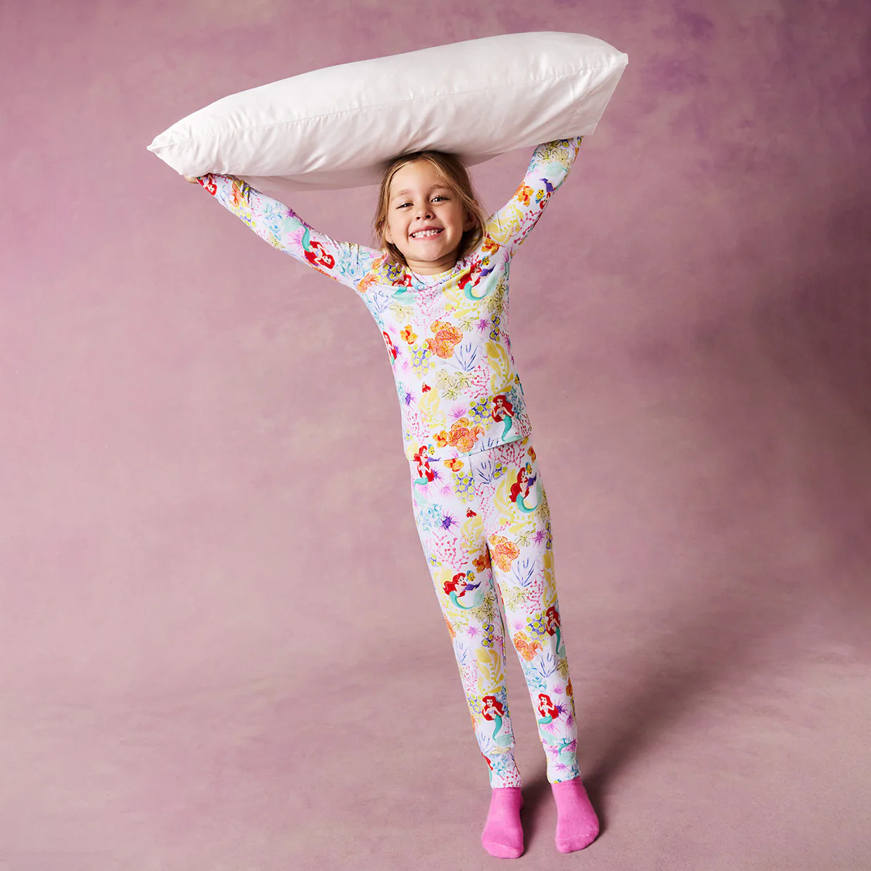 Mermaid Blue Long Sleeve Toddler Pajamas | Disney Princess Ariel | Posh Peanut