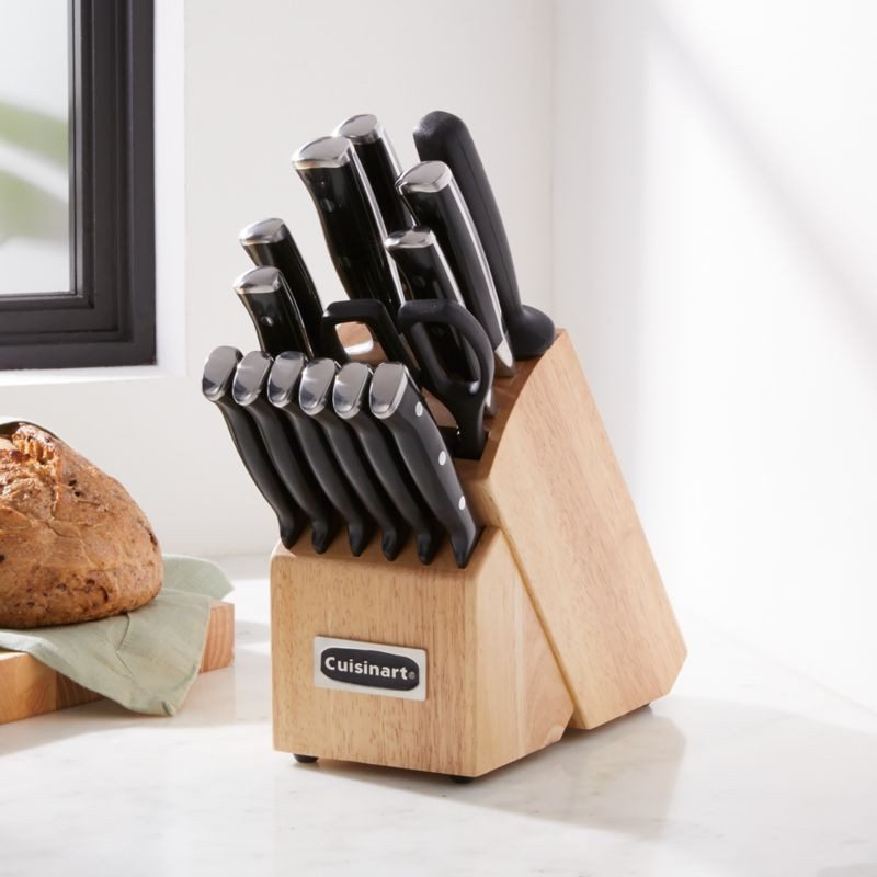 Cuisinart Triple Rivet 15-Piece Knife Block Set + Reviews | Crate & Barrel | Crate & Barrel