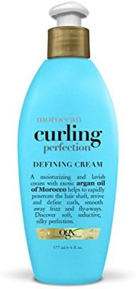 OGX Argan Oil of Morocco Curling Perfection Curl-Defining Cream, Hair-Smoothing Anti-Frizz Cream to  | Amazon (US)