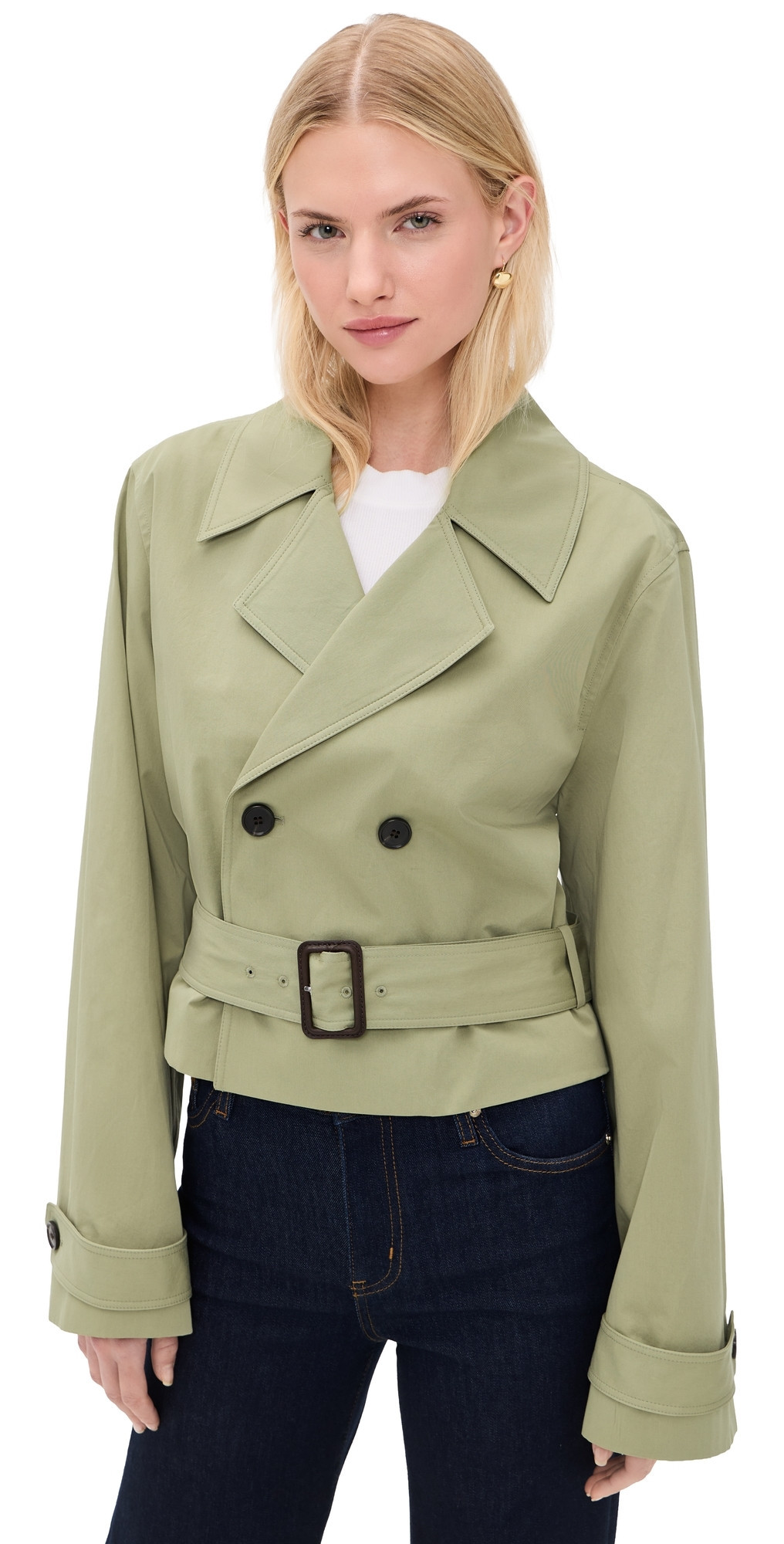 FRAME The Uniform Trench Coat Military Green M | Shopbop
