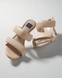 Leather Mid-Heel Sandal | White House Black Market