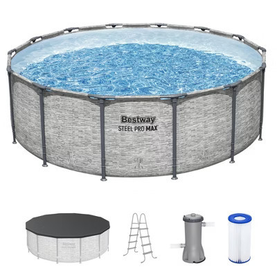 Bestway Steel Pro MAX 14'x48" Round Above Ground Swimming Pool with Pump & Cover | Target