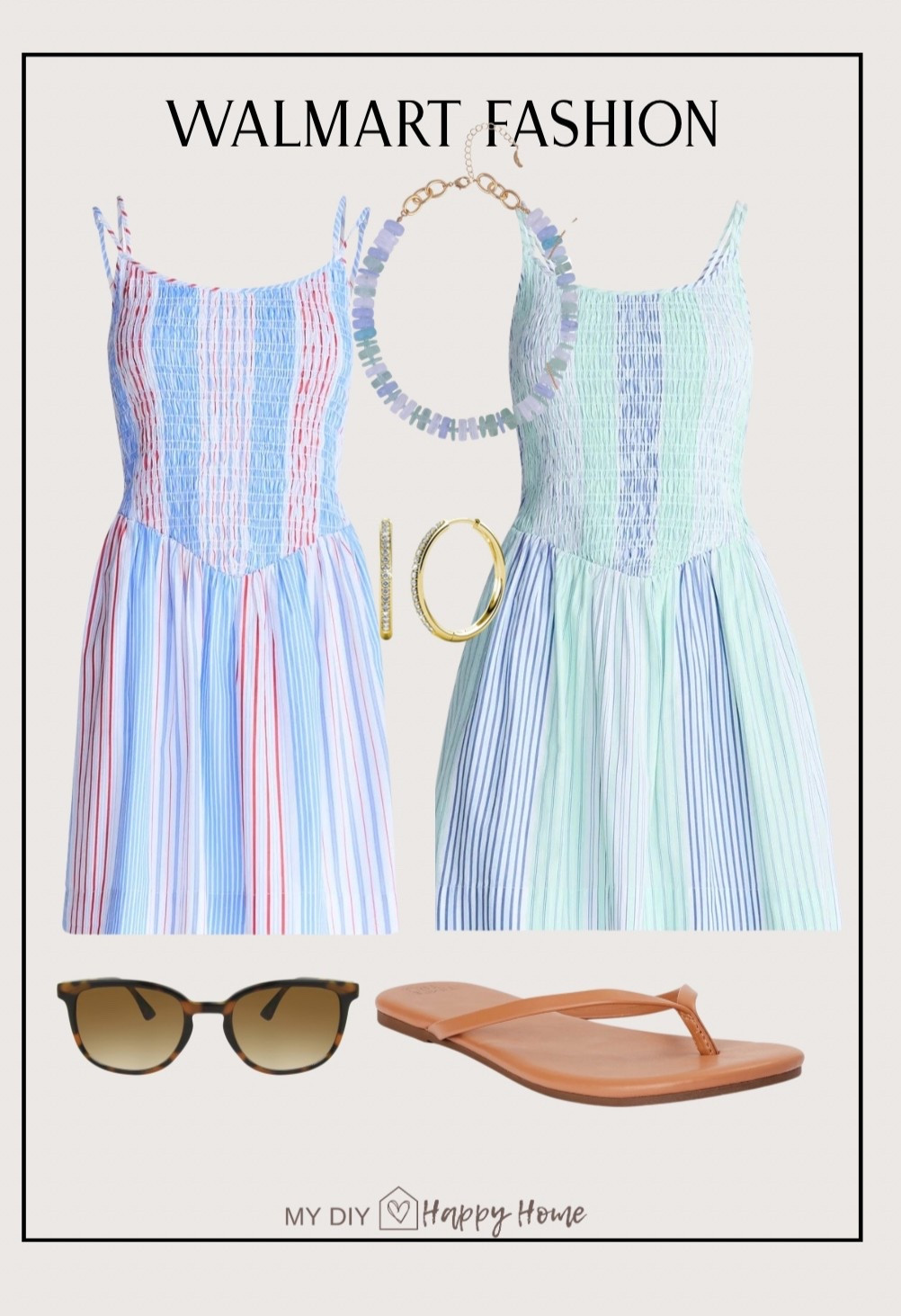 New mini sundresses. Smocked bodice with stripe detail, perfect all summer long 

#LTKootd #LTKMidsize #LTKPetite