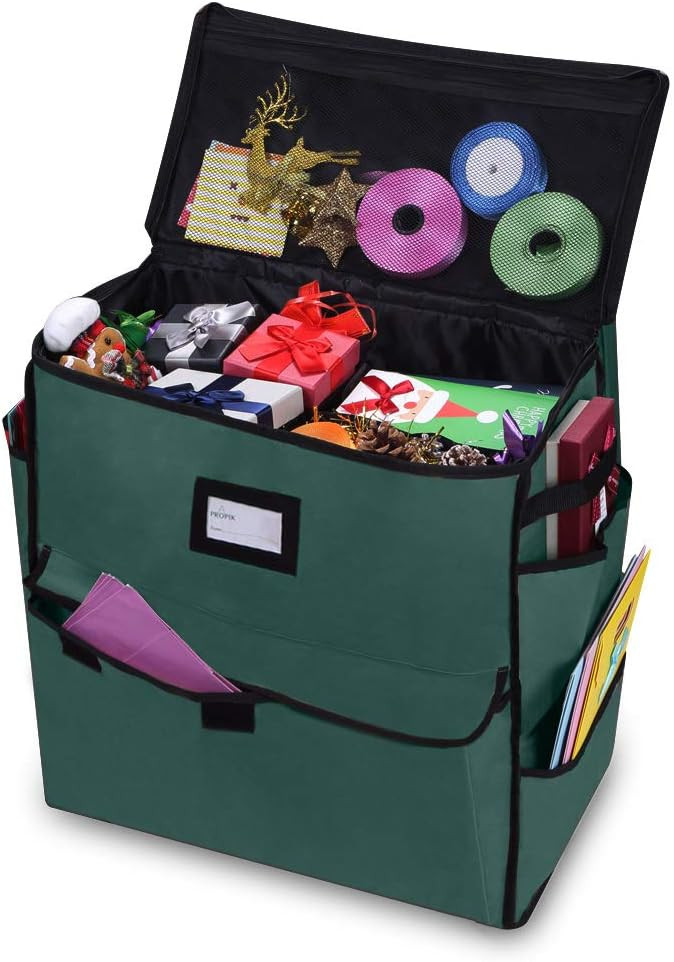 ProPik Unique Holiday Storage Organizer for Gift Bag and Wrapping Accessories (Green) | Amazon (US)