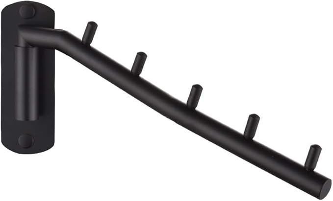 JQK Folding Clothes Hanger Rack, Stainless Steel Swing Arm Hook Holder, Clothing Hanging System D... | Amazon (US)