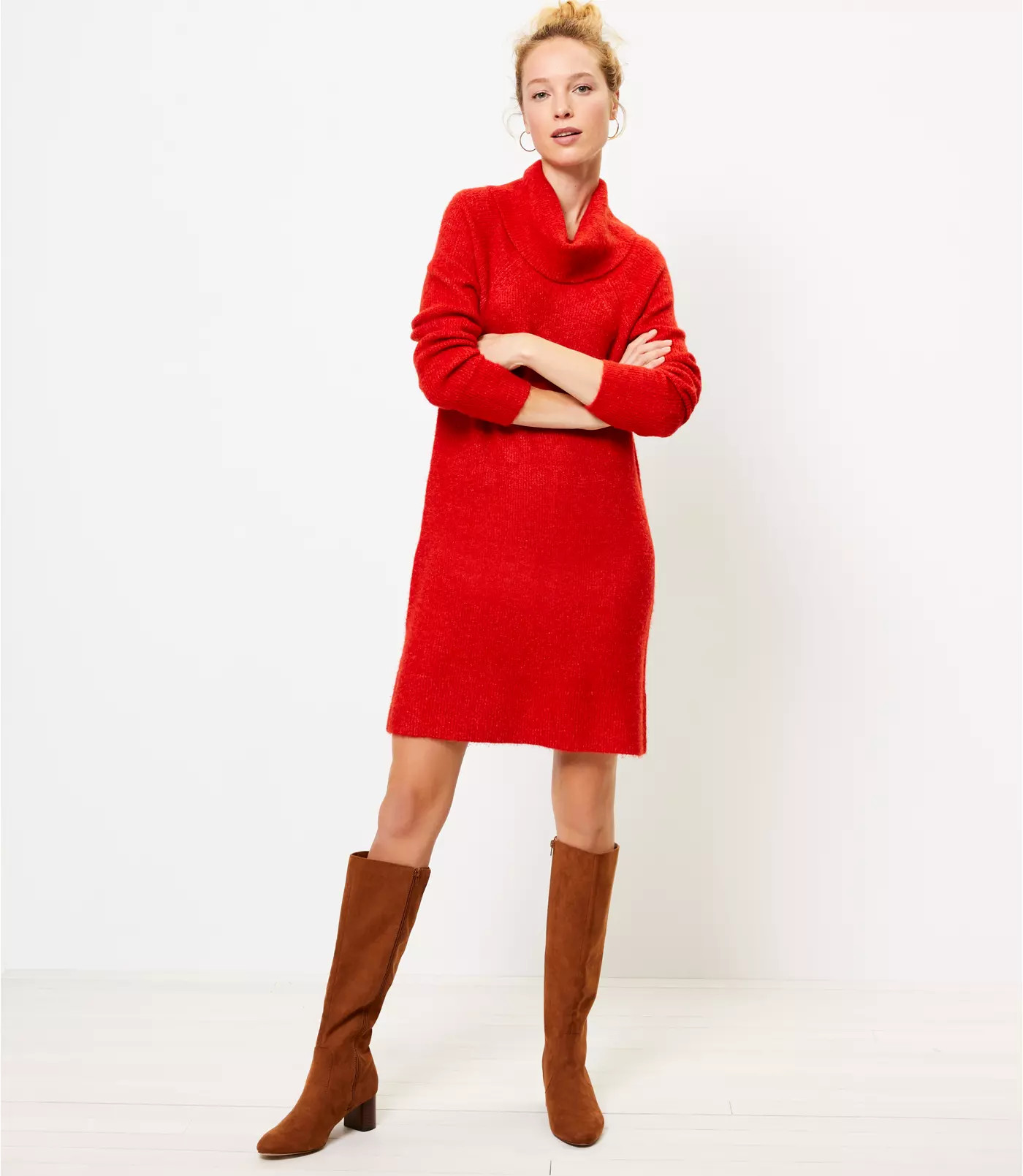 Cowl Neck Sweater Dress | LOFT | LOFT