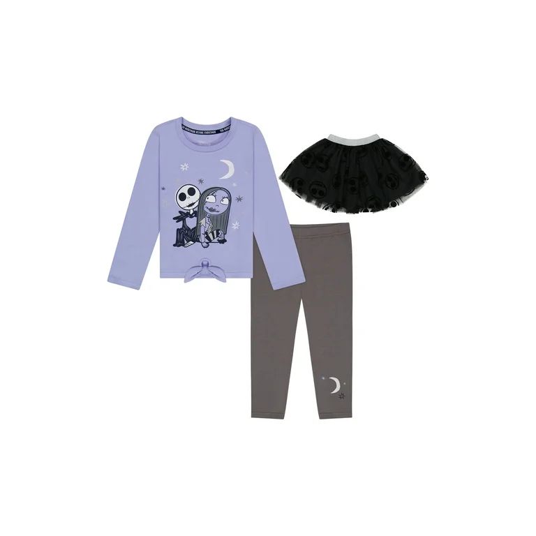 Nightmare Before Christmas Toddler Girl 3-Piece Legging Set, Sizes 12M-5T - Walmart.com | Walmart (US)