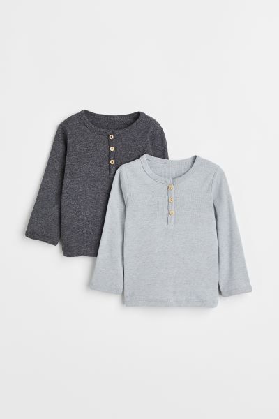 2-pack Cotton Henley Shirts | H&M (US + CA)
