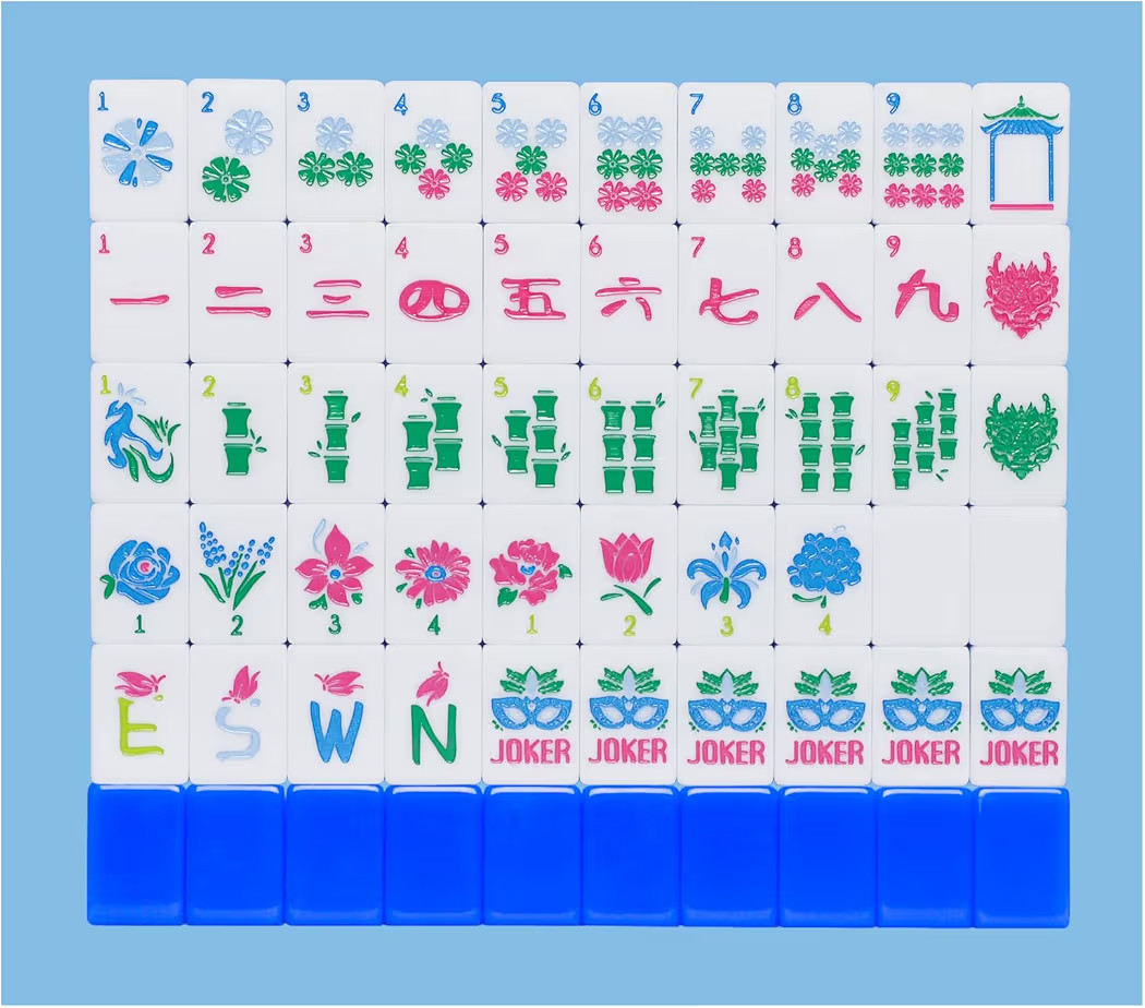 American Mahjong Tile Set, Blue, 160 Acrylic Mahjong Tiles | Amazon (US)