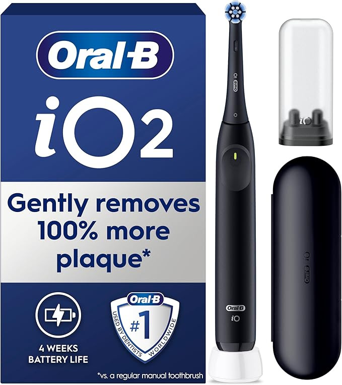 Oral-B iO2 Electric Toothbrush, 1 Gentle Care Toothbrush Head, 1 Travel Case, 1 Travel Refill Hol... | Amazon (UK)