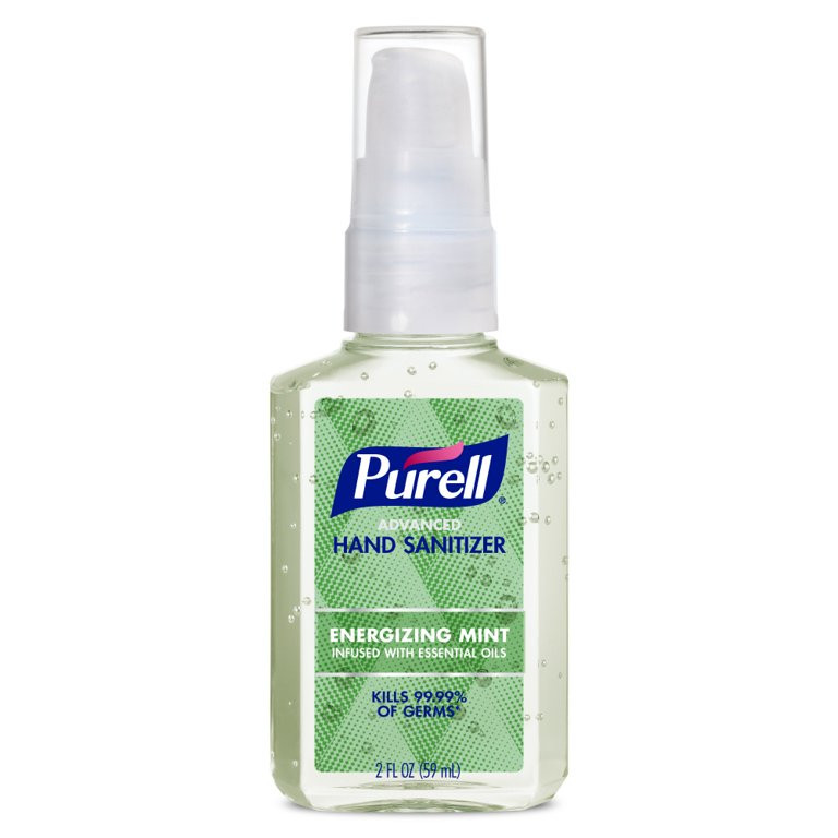 Purell Advanced Hand Sanitizer Energizing Mint, Infused with Essential Oils, 2 oz Pump Bottle (Ad... | Walmart (US)