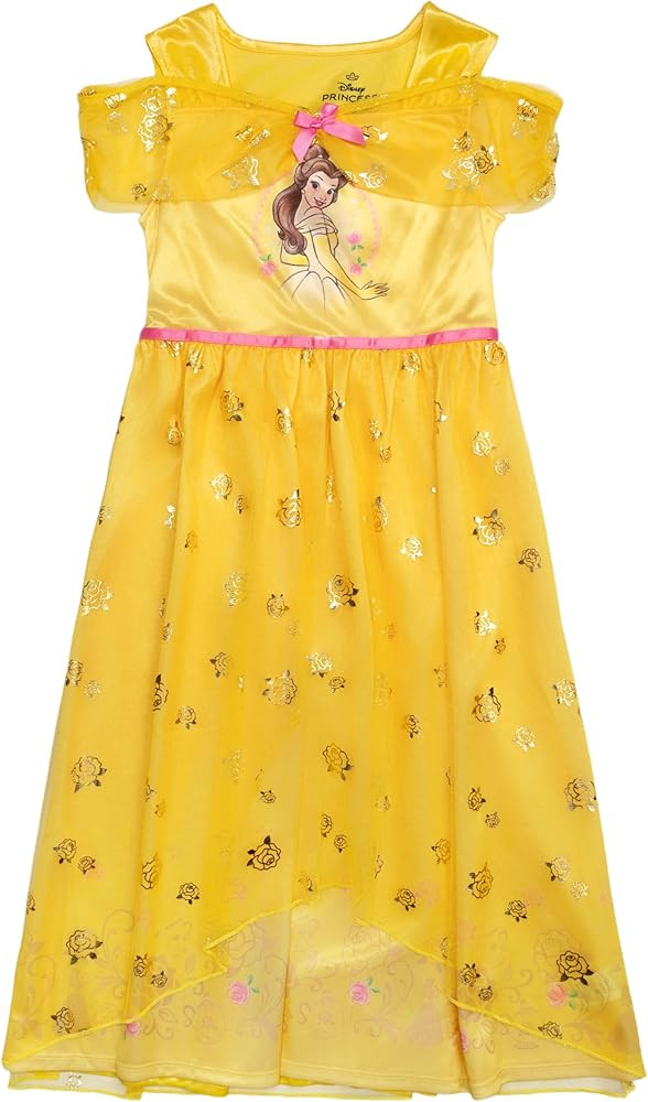 Disney Girls' Princess Dress Nightgown, Fantasy Gown, Soft & Cute Pajamas for Kids | Amazon (US)