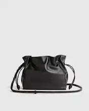 Italian Leather Drawstring Pouch Crossbody | Quince